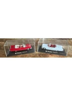 Set of 2 Cadillac Diecast Model Cars - 1959 Series 62 & 1976 Coupe De Ville